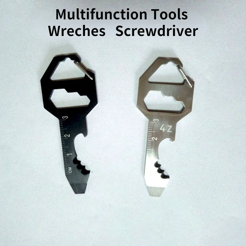 Multi-function Outdoor Camping Mini Spanner Screwdriver / Bottle Opener / Open Carton Tools