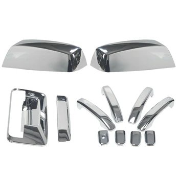 

for 15-18 Chevy Silverado Chrome Mirror+4 Door Handle+Tailgate+Camera Hole Cover