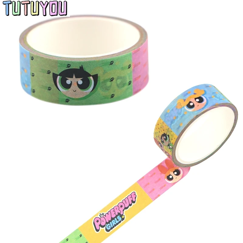 PC1142 20 шт./лот Powerpuff девушки милый мультфильм васи ленты DIY Скрапбукинг маскирующая лента канцелярский подарок для студента