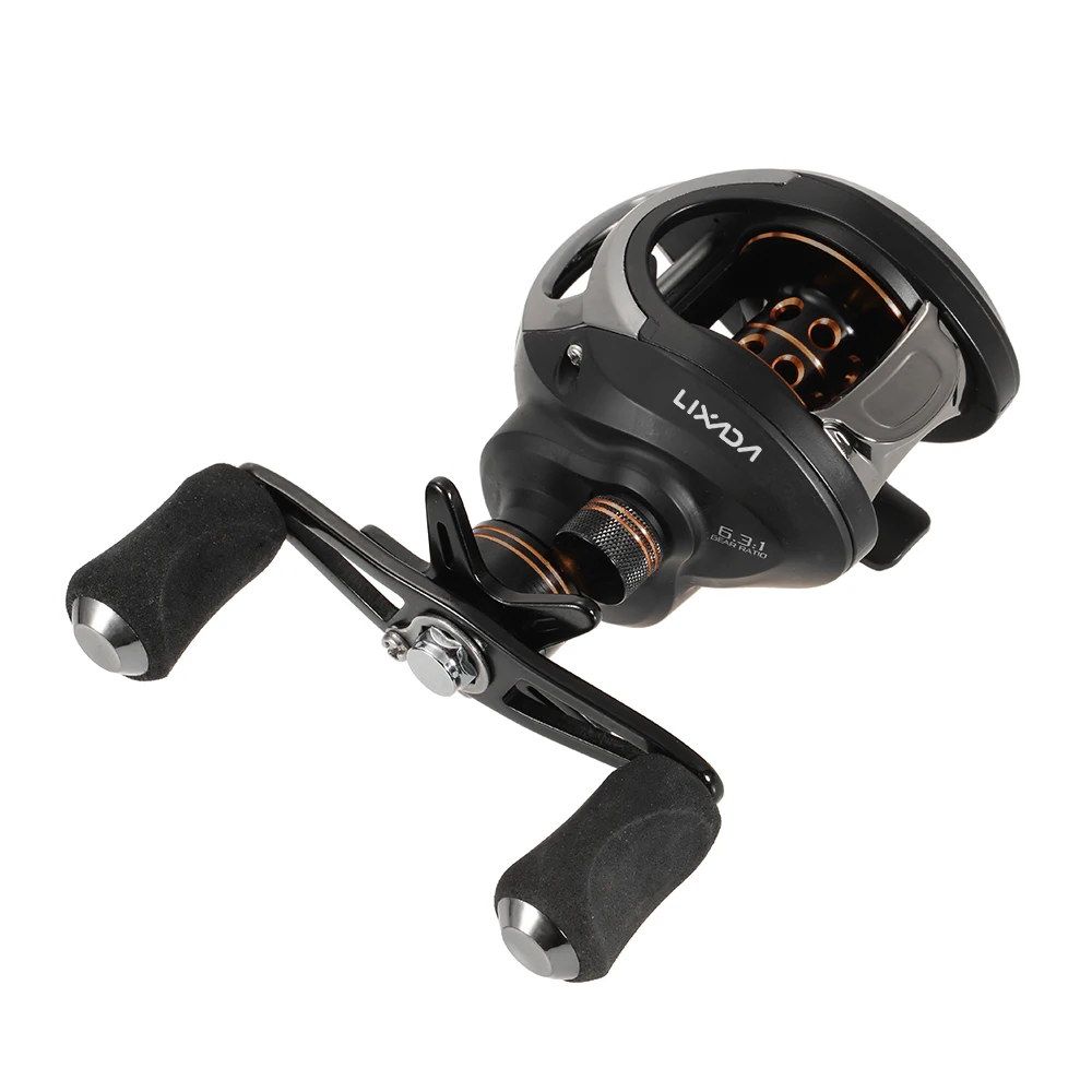 

Lixada Baitcasting Fishing Reel 10+1 Ball Bearings 6.3:1 Gear Ratio Right/Left Hand Bait Casting Reel Sea Fishing Baitcasting