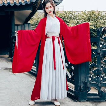 

Traditional Chinese Hanfu Costumes Female Classical Ancient Performance Dance Clothes Tang Dynasty Fairy Princess Dresses DL4141