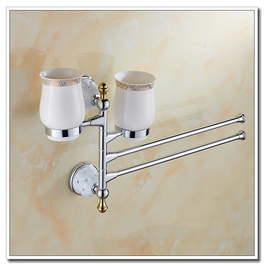 Vidric Wall Mounted Bathroom Accessories Set Towel Shelf Towel Holder Toilet Paper Holder Soap Holder Soap Dispenser EKY5100