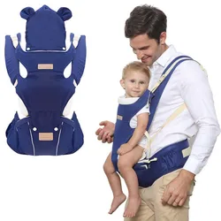 Porte bébé ergonomique de 0 à 36 mois, sac à dos kangourou, respirant, avec tabouret de taille 