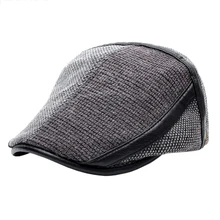 Таксистка Уличная Повседневная теплая джентльменская вязаная Регулируемая беретка среднего возраста плоская Подарочная модная мужская шапка с кнопками