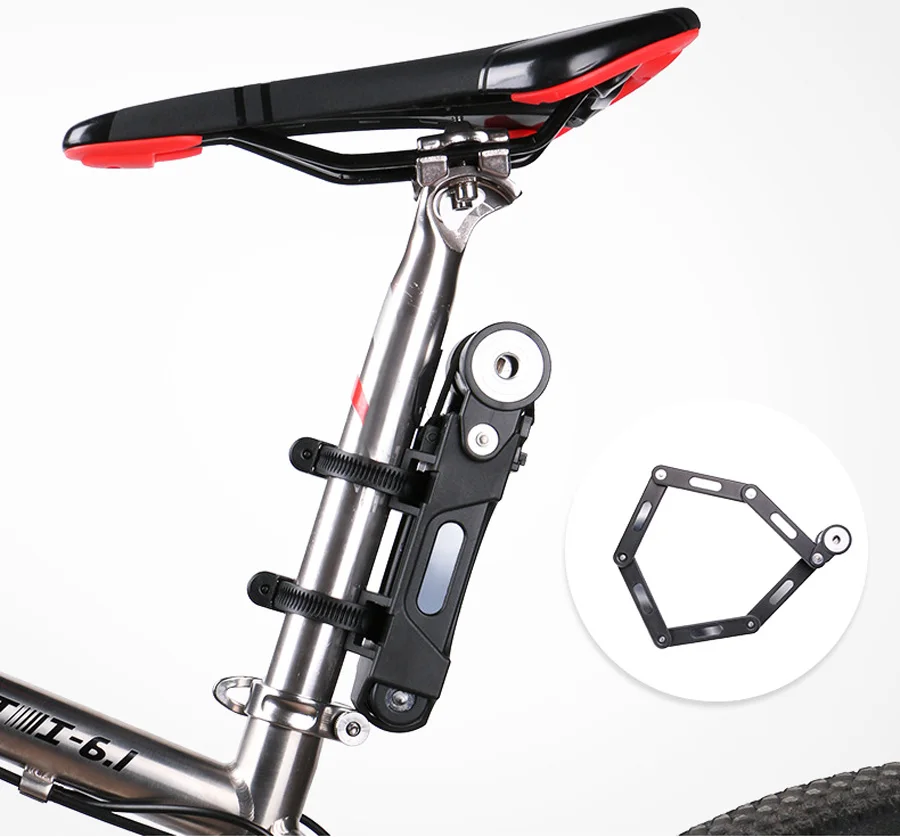 Колесо до MTB складной велосипедный замок Анти-сдвиг защита от кражи сплав сталь складной велосипедный замок ключи Пароль candado bicicleta