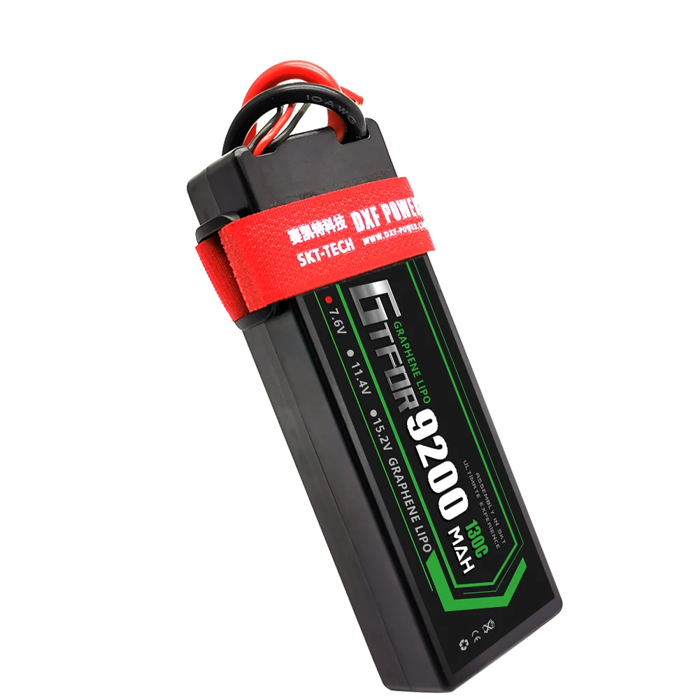 

GTFDR 9200mAh 7.6V 130C HV Lipo Batteries 2S RC Lipo Battery Deans XT60 EC5 XT90 For 1/8 1/10 Off Road RC Car Truck Buggy