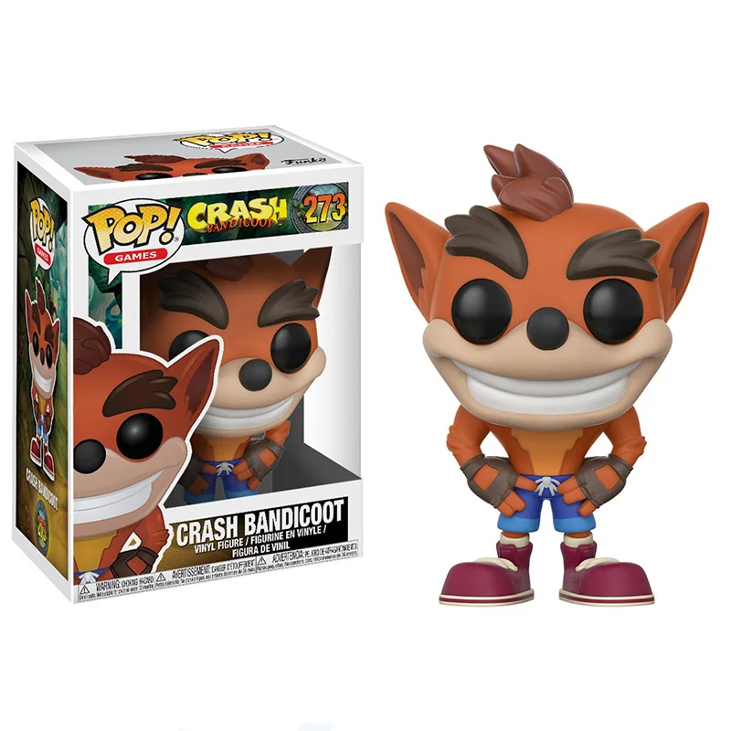 FUNKO POP Crash Bandicoot ностальгические Фигурки ПВХ фигурка Коллекция Модель Куклы Детские подарки игрушки фигурка куклы - Цвет: Bandicoot with box2