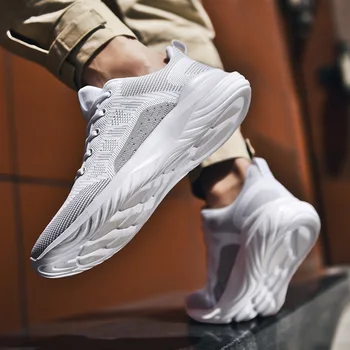 

solid male sapatos sport para espadrilles fashion sale zapatos s Male sapato casuales men white de breathable mesh knitting for