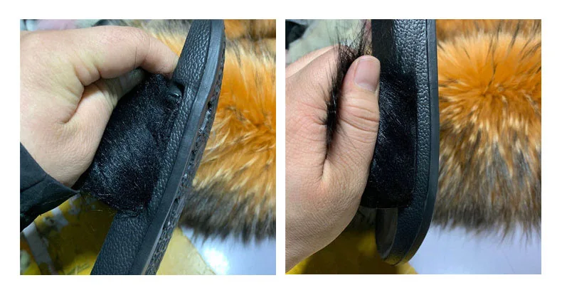 Kids Fur Slippers Girl Fluffy Faux Raccoon Fur Slides Furry Home Floor Flip Flops Children Summer Shoes Girls Fur Sandals CSH953 children's sandals near me