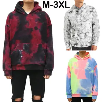 

New men's fashion casual sweatshirt hoodie 3D dyed printed pullover long-sleeved hooded casual sports shirt