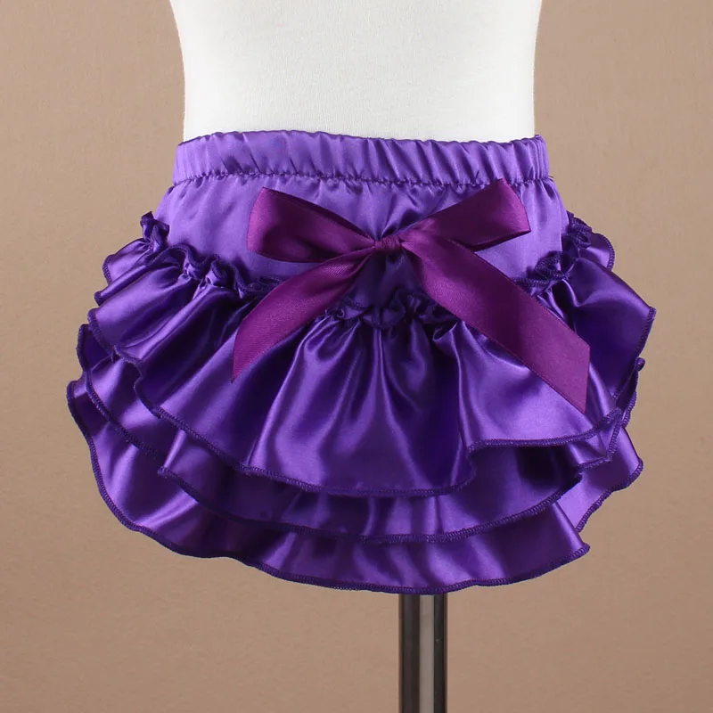 Baby Girl Ruffle Bloomers Diaper Covers Baby Shorts Satin Panties Newborn Photography Props Toddler Bloomers 13 Colors (15)