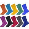 Men's socks Solid Color Cotton Socks High quality Black Blue Red Business Casual 10 colors Dress Autumn and winter Socks Men ► Photo 2/6