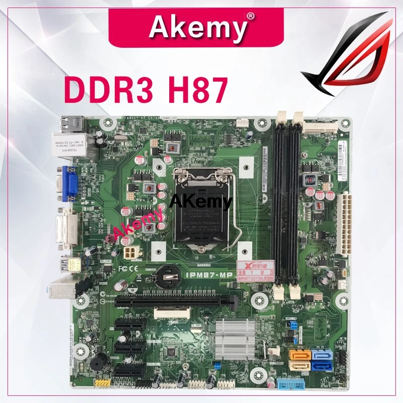 

IPM87-MP Desktop motherboard apto Para HP 707825-707825-002 001 732239-501 placa de sistema DDR3 H87