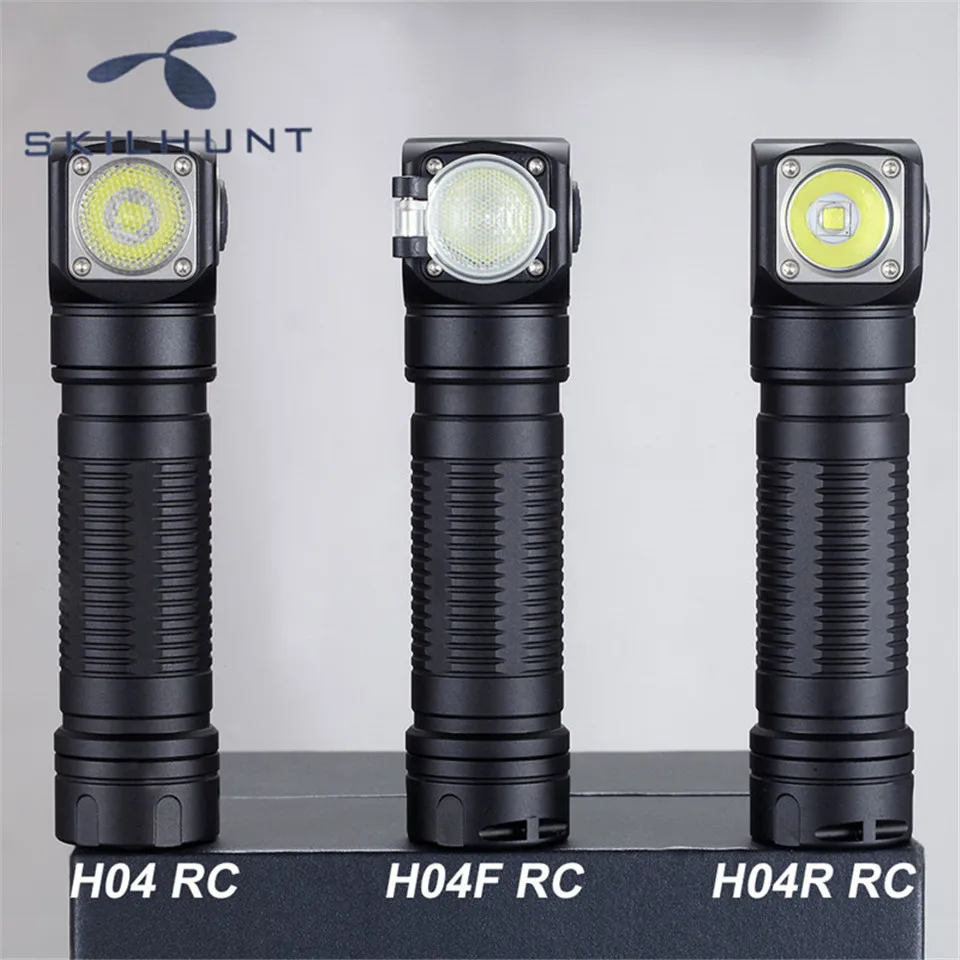 Skilhunt H04RC H04FRC H04RRC Магнитная перезаряжаемая Рабочая головная лампа носимая головная повязка 18650 Cree светодиодный фары с магнитной крышкой