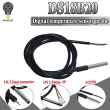 1 шт. DS1820 посылка из нержавеющей стали, водонепроницаемый датчик температуры DS18b20, датчик температуры 18B20 для Arduino