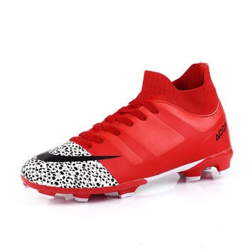 

Men's Color Matching Outdoor Soccer Cleats Shoes High Top TF/FG Football Boots Training Sports Sneakers Shoes Original Cleats