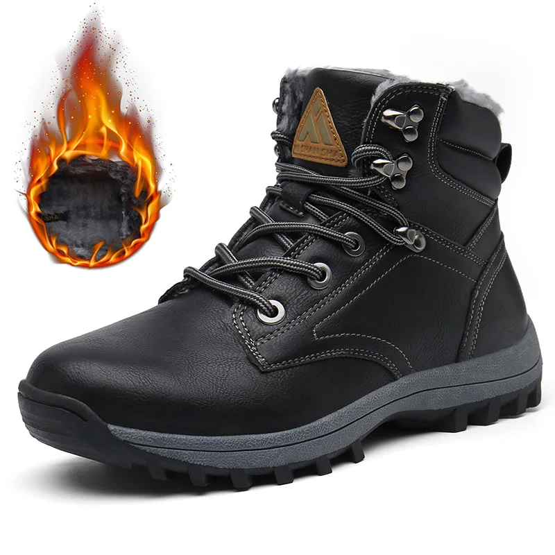 Зимняя мужская обувь; Зимние ботильоны; мужские уличные военные ботинки; теплые кроссовки; армейские ботинки; нескользящая хлопковая обувь на плоской подошве; botas hombre
