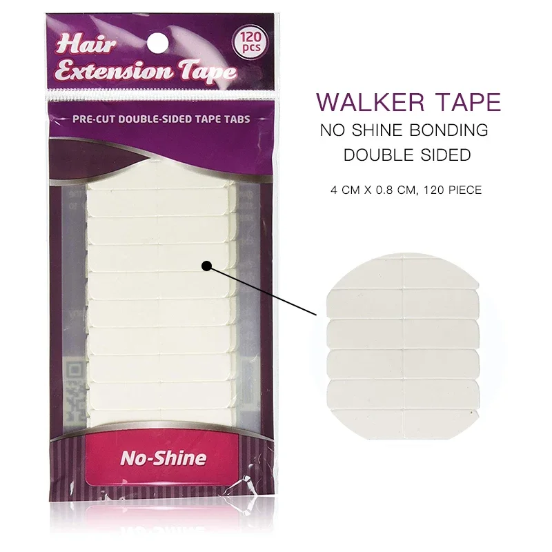 Full Shine White Adhesive Waterproof Replace Tape For Remy Tape Hair Extensions No Shine 0.8*4cm