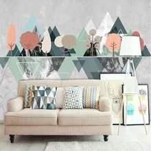 Special Price Large 3D wallpaper mural custom Nordic modern personality geometric mountain background wallpaper mural