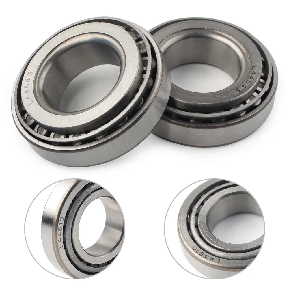 2pcs Motorcycle Neck Tapered Roller Bearing Cup & Cone L44610 Cone L44643 For Harley Davidson