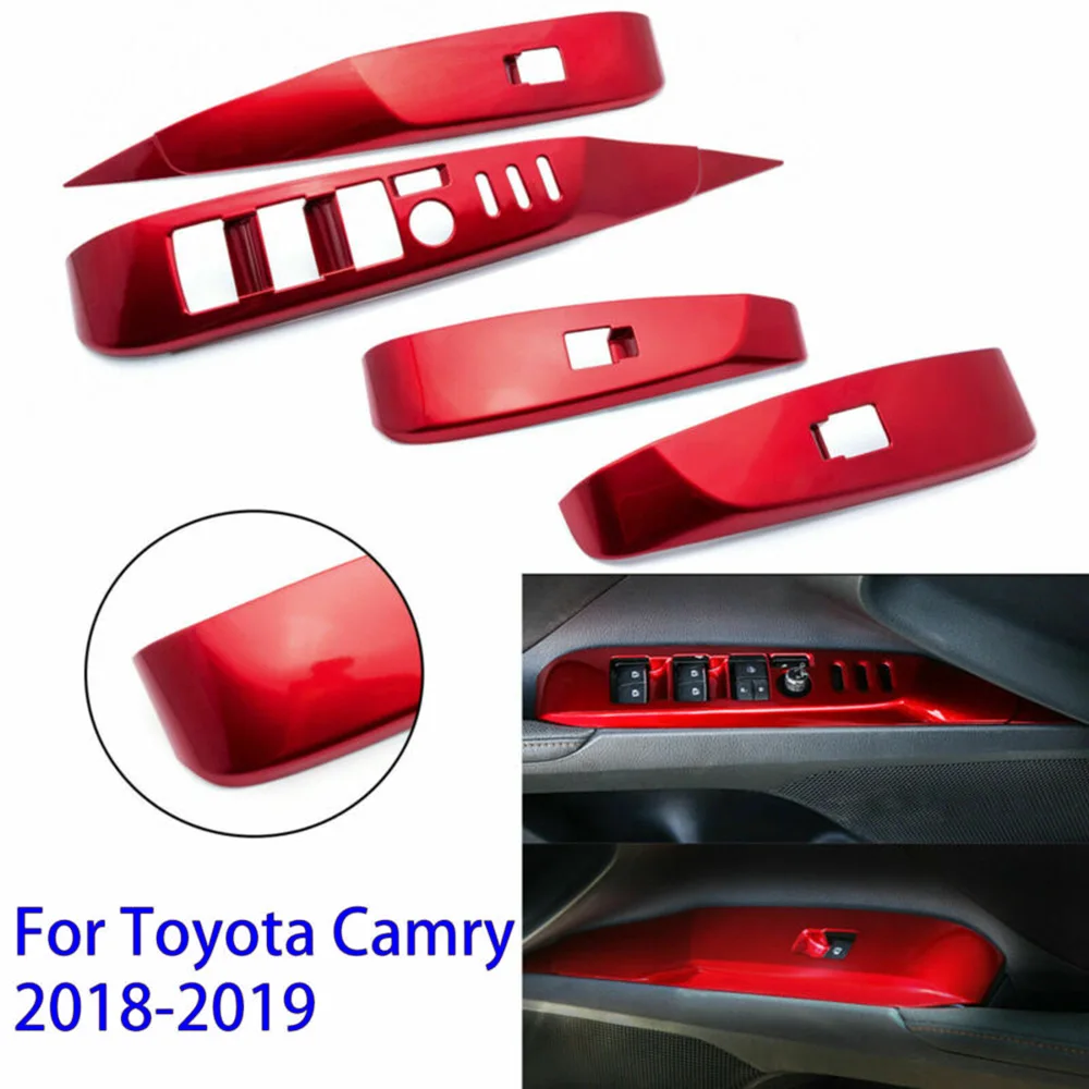 Внутренняя стеклоподъемная кнопка переключатель панель Накладка для Toyota Camry- части 4 шт. АБС Прочный
