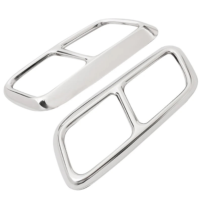 

2 Pcs Shiny Silver Stainless Steel Exhaust Pipe Cover Trim For Range Rover Sport 2018 2019 Year Accessories
