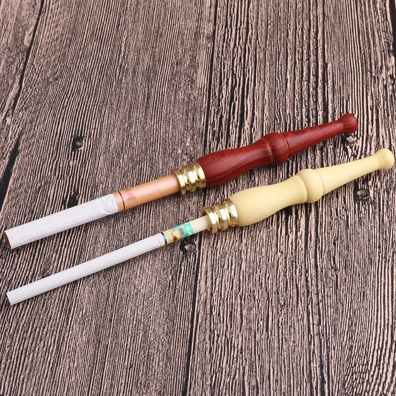 

Wooden Bamboo Filter Cigarette Holder Thick and Thin Smoke Double Washable Rod Filter Cigarette Holder Filters