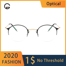Очки из сплава, оправа для мужчин, Круглые, ультралегкие, по рецепту, очки для женщин, близорукость, оптическая оправа,, новинка, корейские, без винтов, очки