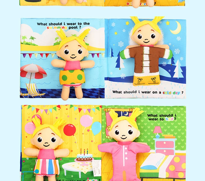 Livro com Anel de Papel Bonecas em Casa Jollybaby Nova Educação Precoce Quebra-cabeça Pano Bebê História Pequenas Wj468 10 com anel de papel bebê história pequenas bonecas em casa wj468