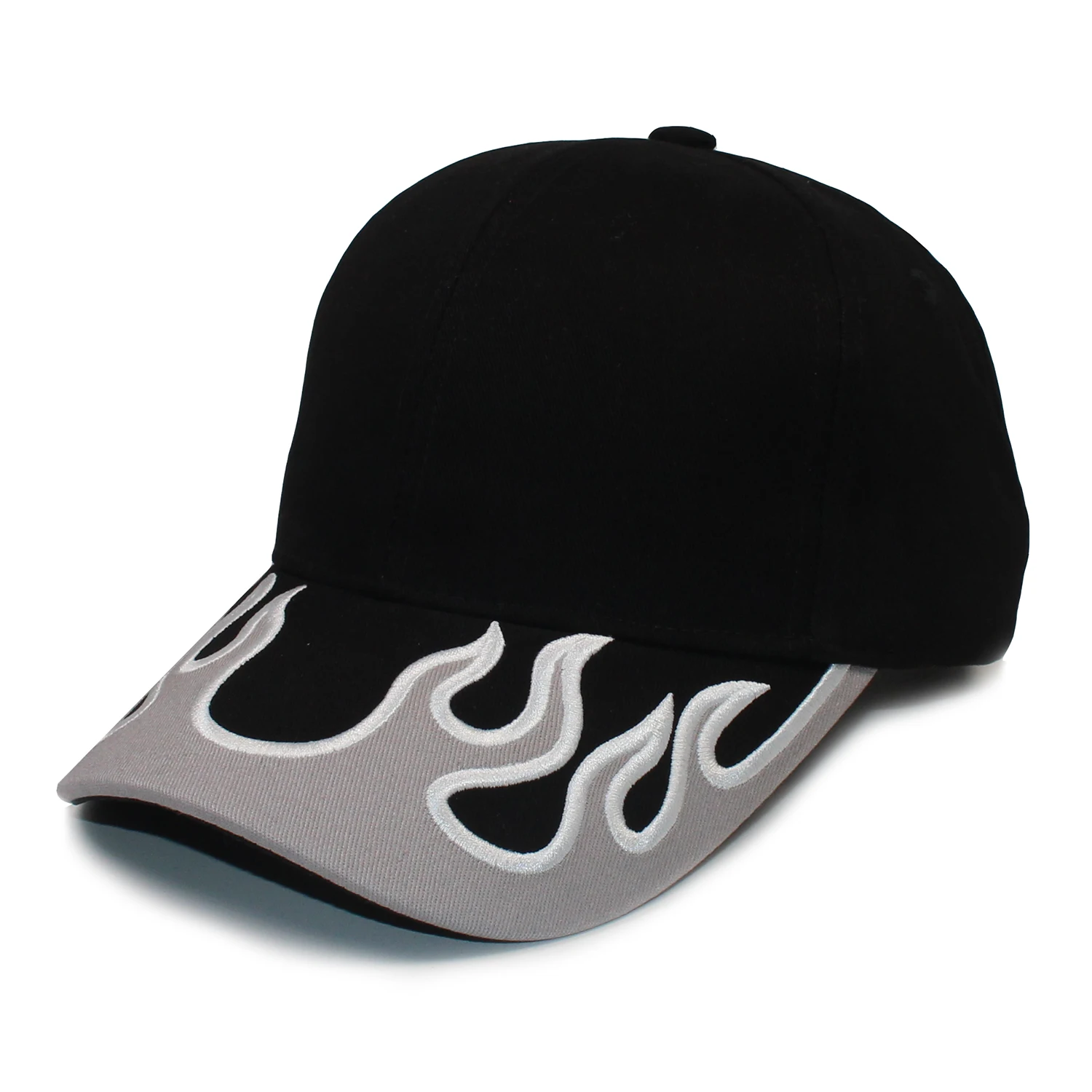 100% Cotton Brushed Sports Cap Flame Visor Racing Baseball Cap Baseball Caps Sports Sun Hats