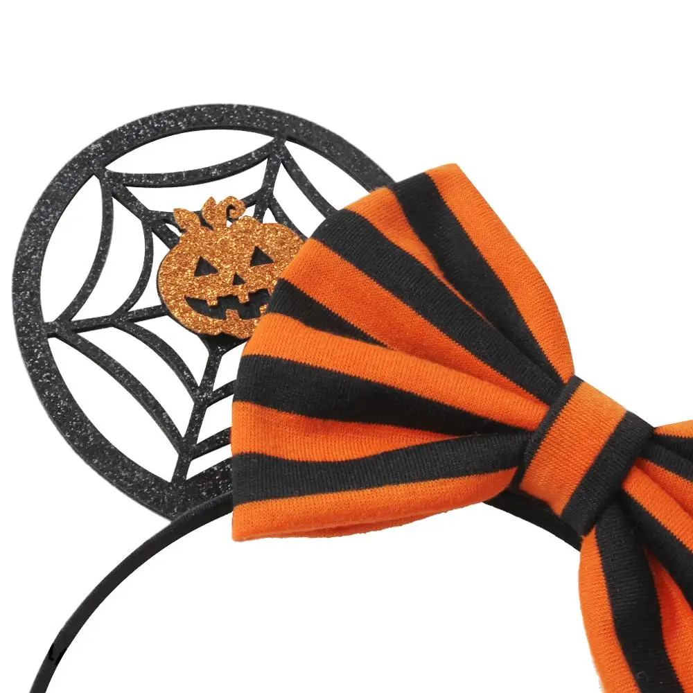 1 шт. ободок с мышиными ушками Минни 3," Хэллоуин фестиваль блестящие галстуки-бабочки с блестками Минни Дети Бутик аксессуаров для волос