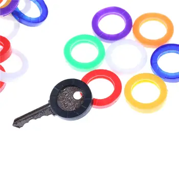 

10pcs/LOT Random Key Covers Topper Keyring Fashion Hollow Multi Color Rubber Soft Key Locks Keys Cap