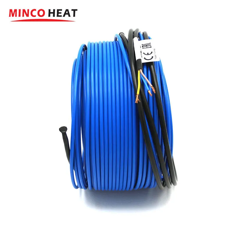 ความร้อนไฟฟ้าสายด่วนใหม่ Twin Conductor ภายใต้กระเบื้องลามิเนตระบบทำความร้อน20วัตต์/เมตรต่ำราคาสาย Minco ความร้อน 1