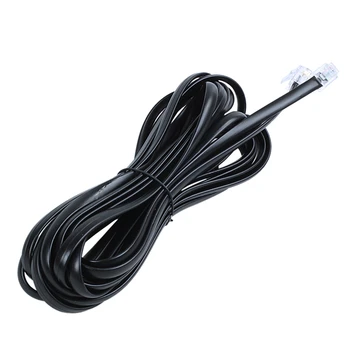 

6P6C RJ11 Telephone Extension Fax Modem Cable Line 5M Length Black