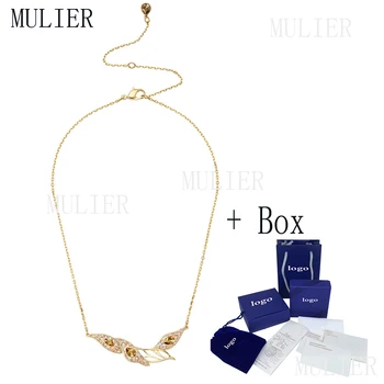 

MULIER 19 Graceful Bloom series Exquisite Petals Leaves Shape Design 5511820 lady Necklace Clavicle Chain Girlfriend best Gifts