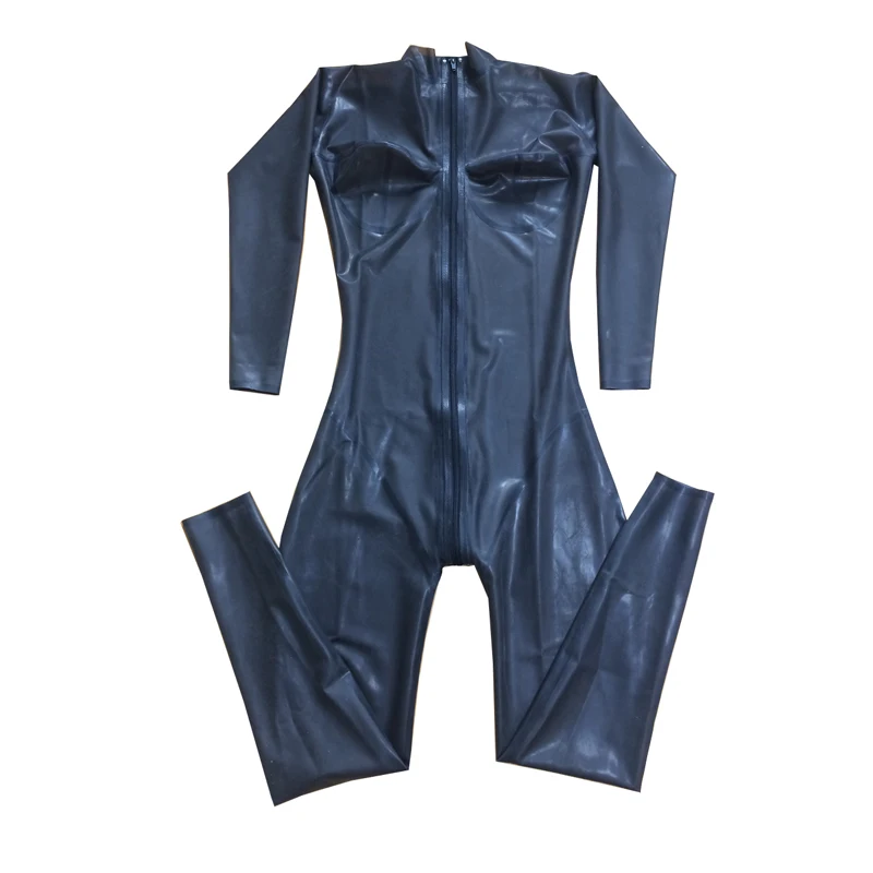 

Латексный костюм кошки с 3D нагрудными чашками, резиновый прозрачный черный ФЕТИШ боди на молнии спереди, изготовленный на заказ