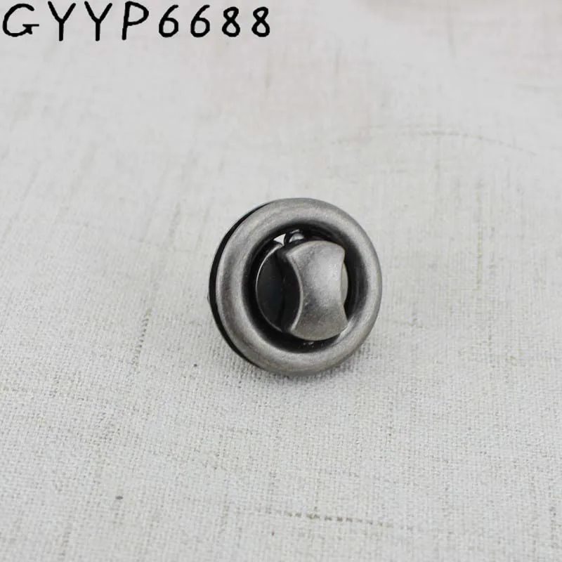 2sets old silver Round lock Clasp Turn tuck Lock Handbag Bag Purse genuine leather Twist Metal Hardware For DIY | Багаж и сумки