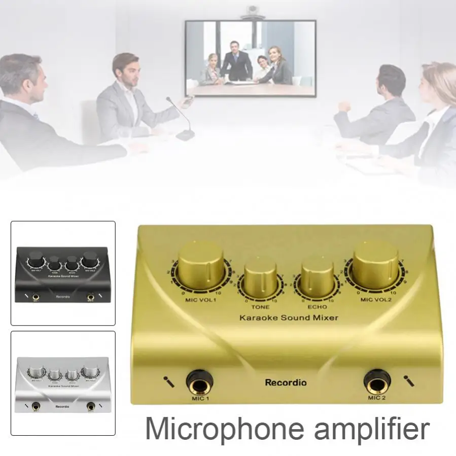 

Mini Power Amplifier Dual Microphone Jack Echo Tone Volume Adjustment Power Audio Cable Mini Subwoofer Stereo Bass Audio Player