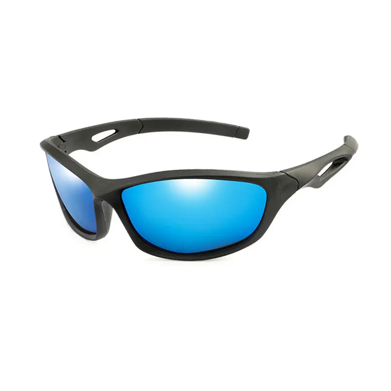 Black Blue HUHAITANG TR90 детские солнцезащитные очки, Детские поляризованные линзы TAC, крутые солнцезащитные очки, детские цветные детские солнцезащитные очки из силикагеля - Цвет линз: Black Blue