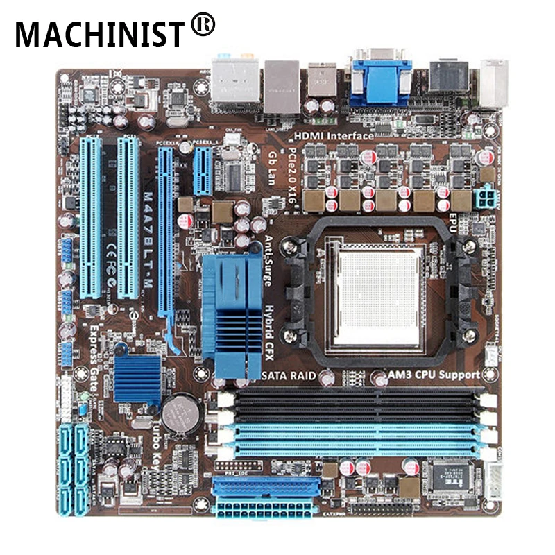 

For ASUS M4A78LT-M Desktop motherboard MB AMD 760G/780L Socket AM3/AM3+ uATX DDR3 16GB SATA2.0 USB2.0 100% fully Tested