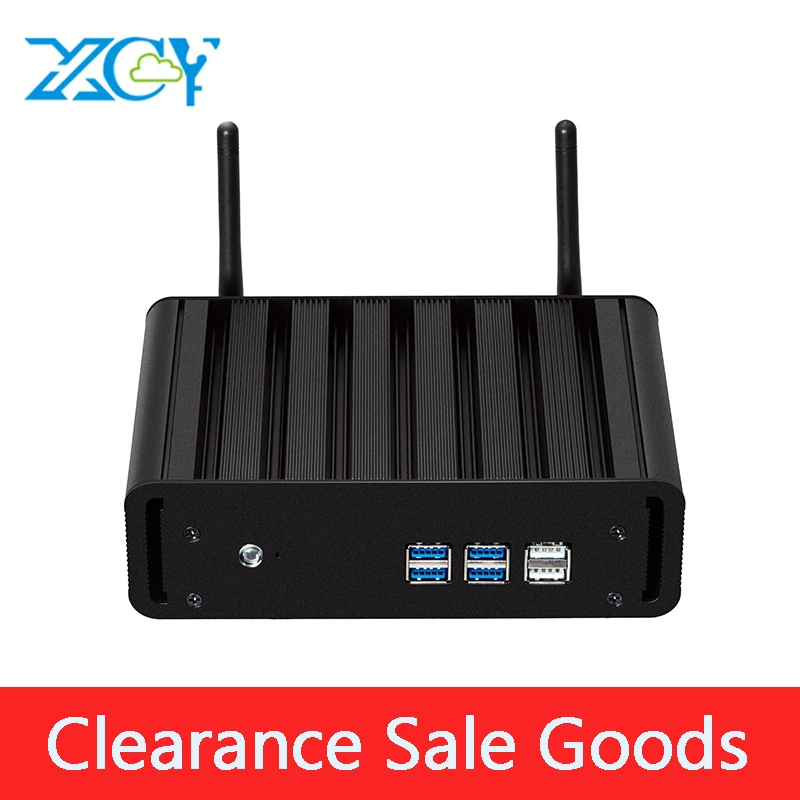 XCY Big Bargain Mini PC Core i7 5500DU Windows 10 Fanless HTPC TV box Wifi Hdmi 6*USB Micro PC Offi