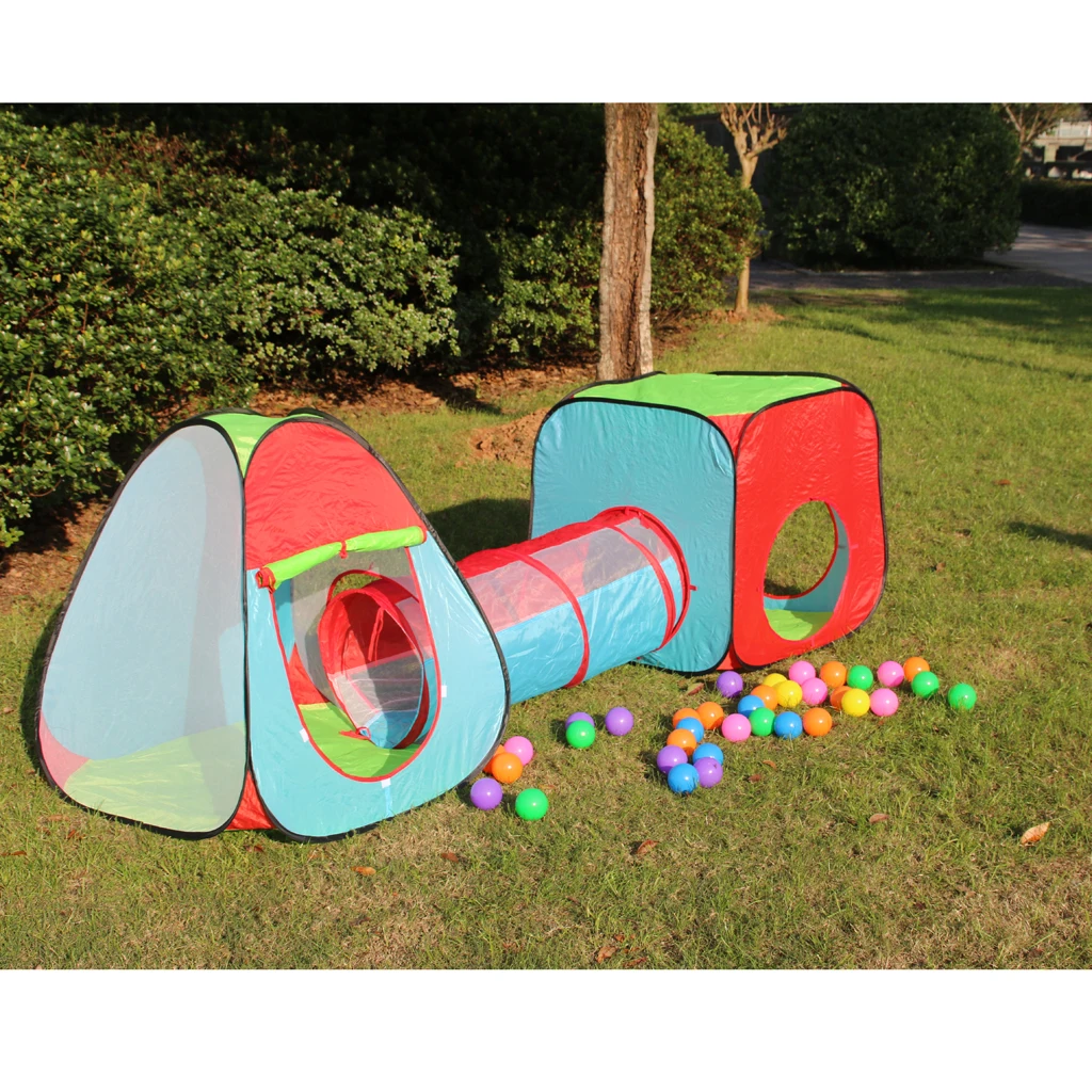 Folding 3-in-1  Up Playhouse Ball Pit Playtent Tent Summer Garden Beach Indoor Outdoor Play Fun Kids Toy