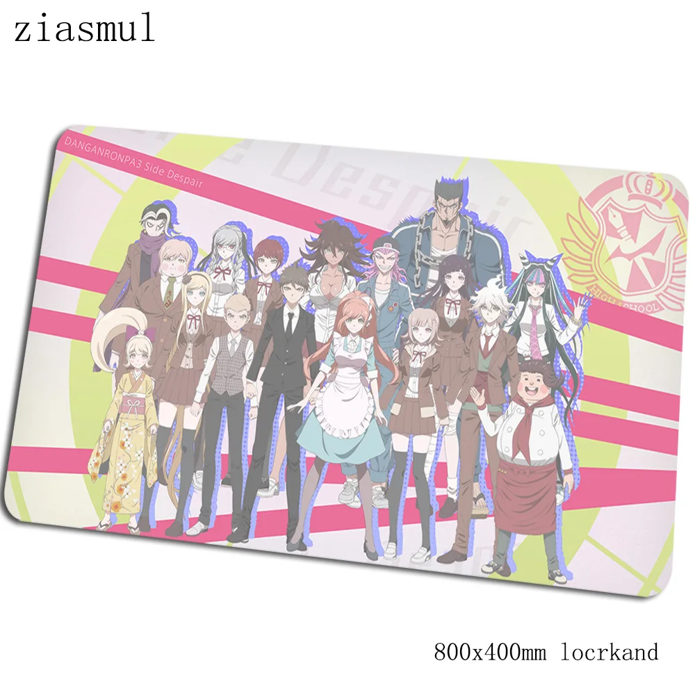 Danganronpa коврик для мыши 800x400x3 мм коврики горячая Распродажа Коврик для компьютерной мыши игровые аксессуары милые игровые коврики и чехлы игры pc gamer - Цвет: Size 800x400x3mm