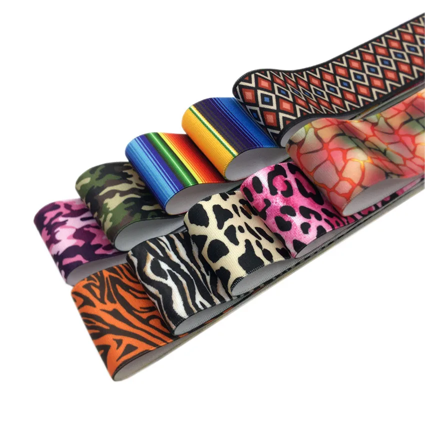 Bandas elásticas con estampado de camuflaje para ropa, accesorios de costura para pantalones, 1 metro, 2,5/3,8 cm