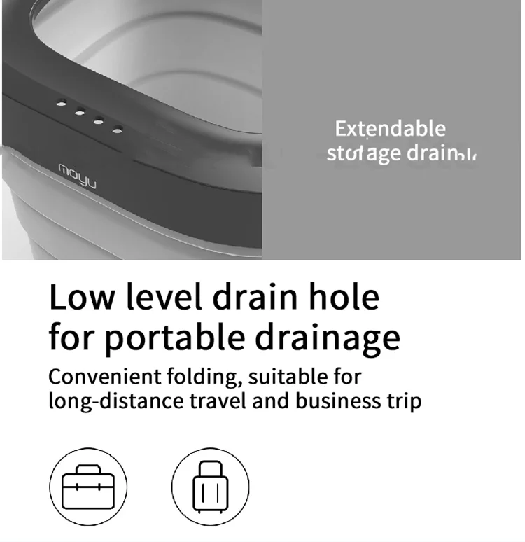 Portable Mini Folding Clothes Washing Machine Bucket Automatic Home