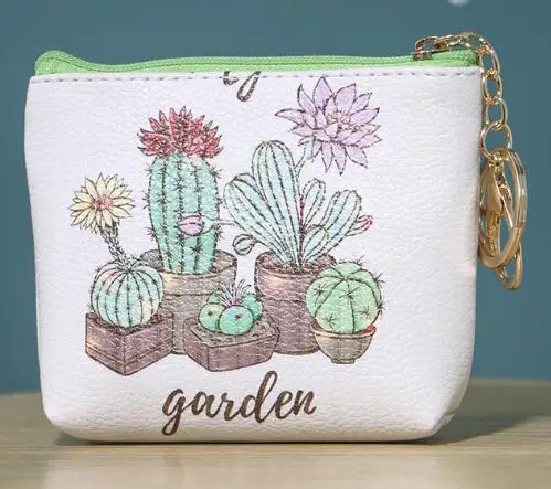 gardensucullet Kawaii Totoro Mini Girls Coin Purse Small Light Wallet Slim Women Zipper New Cute Totoro Fox Elephant Cat Owl Coin Purse - Цвет: gardensucullet