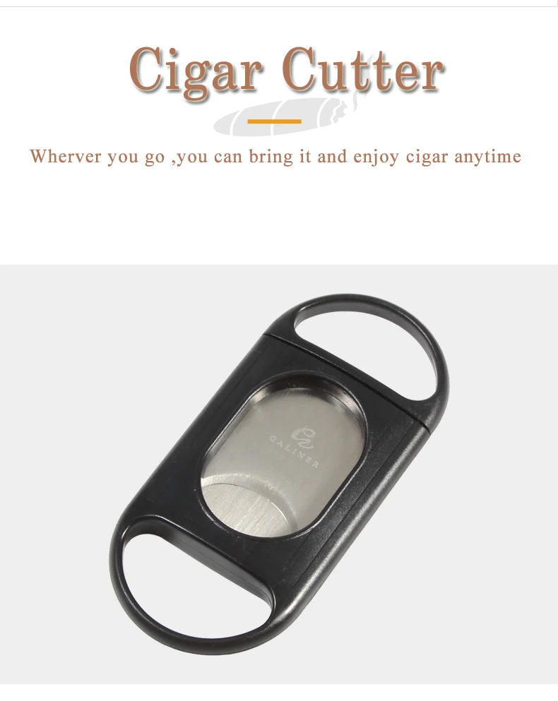 GALINER пластиковый сигарный резак из нержавеющей стали Портативный сигары аксессуар острые карманные сиггарные резаки для Cohiba сигары