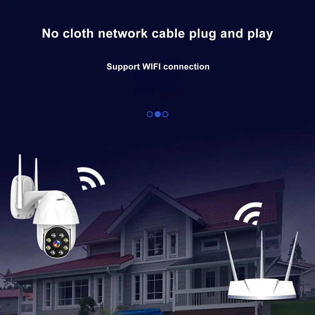1080P FHD на открытом воздухе 360 градусов PTZ IP скорость купольная камера 2.0MP водонепроницаемый приложение камера наблюдения домашний монитор
