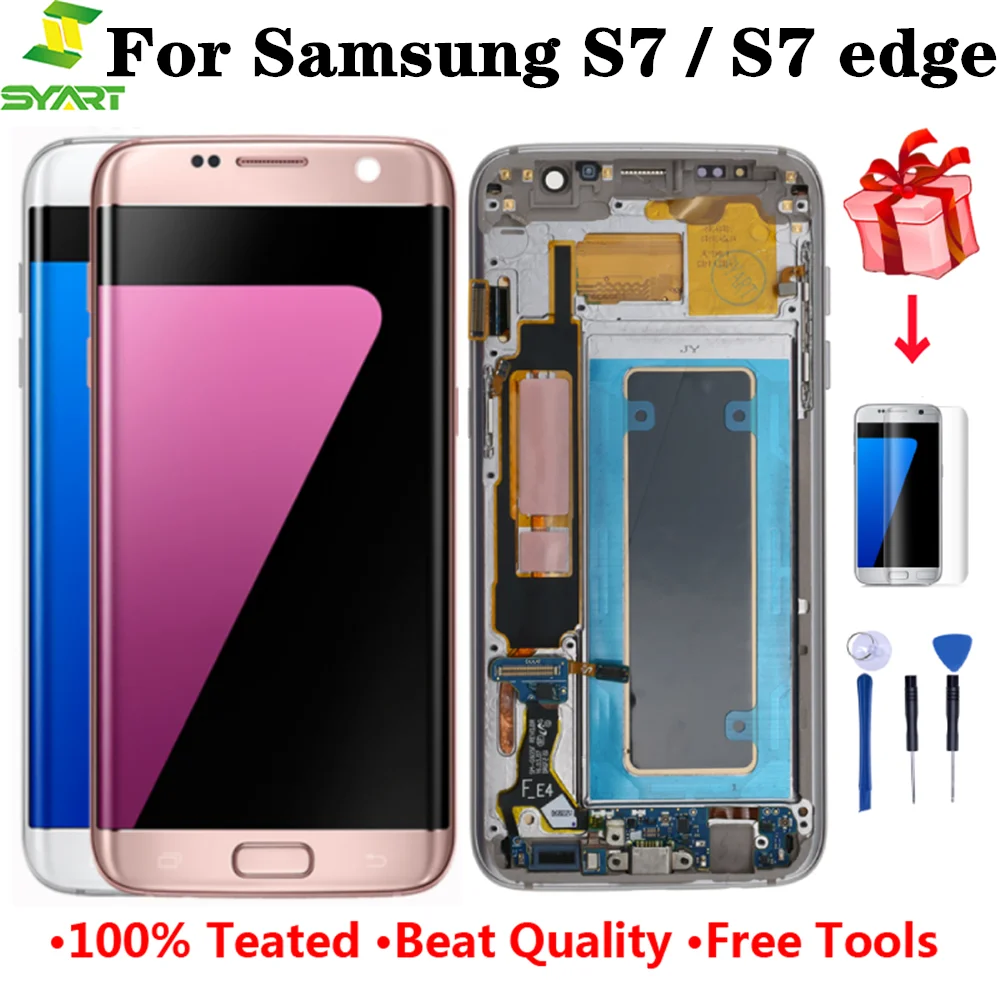 ЖК-экран SUPER AMOLED для Samsung Galaxy S7 Edge G935FW ЖК-дисплей в сборе сенсорный дигитайзер с