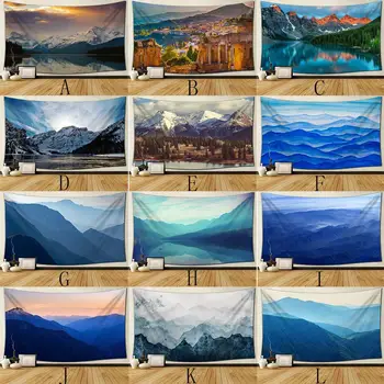 

Wall Hanging Tapestry, Snowy Blue Sky Lake Nature Home Decorations 60 x 60 inch #3B26